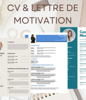 18 Modèles de CV, 09 modèles de LM et 05 modèles de Lettre de demande de stage en fichier Word modifiable