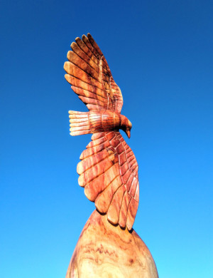 Sculpture D'Aigle en bois