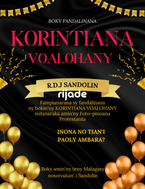 FANDALINANA BOKIN'NY KORINTIANA VOALOHANY