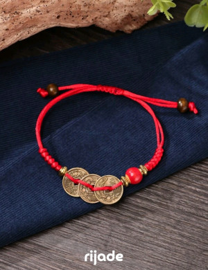 Bracelet cordon rouge